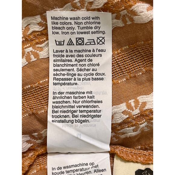 Madewell Peasant Puff Sleeve Boho Floral Stripe Top 100% Cotton Women’s M - Picture 8 of 10